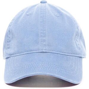 Unisex Light Blue 100% Cotton Soft Adjustable Buckle Classic Plain Baseball Cap
